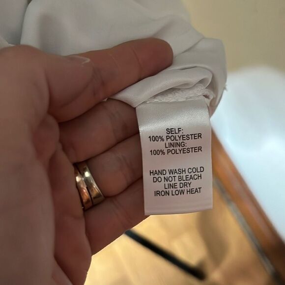 Lulus White Mini Adjustable Long Sleeve Women's Shift Dress Size Extra Small - Picture 11 of 11